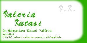 valeria kutasi business card